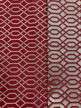 Grab Bag - Brocade 57-inches Wide Burgundy and Metallic Gold Reversible 1.5-Yard Piece